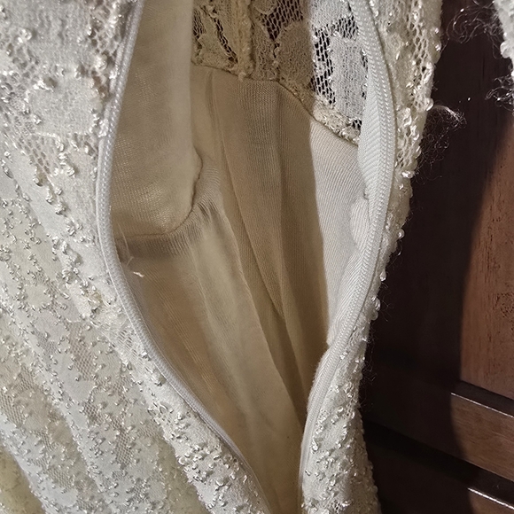 Free People Ivory Lace Long Sleeve Dress Small - Picture 4 of 12